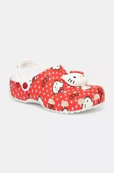 Классические шлепанцы Hello Kitty красные Crocs, красный