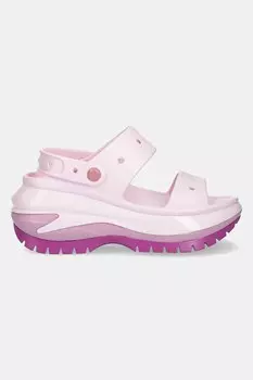 Классические шлепанцы Mega Crush Crocs, розовый