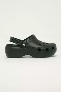 Классические шлепанцы на платформе с клогами Crocs, черный