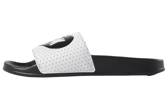 Шлепанцы и сланцы Reebok Classic Slide Soft Sole Cozy Flat Heel Sports Slippers Black White