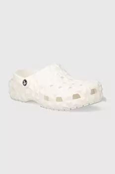 Классические шлепанцы с геометрическим рисунком Crocs, белый