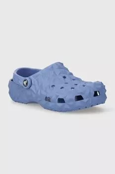Классические шлепанцы с геометрическим рисунком Crocs, синий