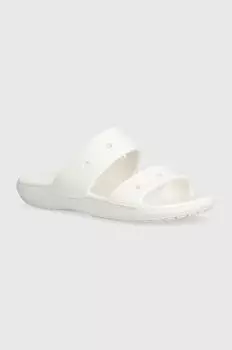 Классические шлепанцы сандалии Crocs, белый