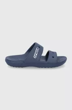 Классические шлепанцы сандалии Crocs, темно-синий