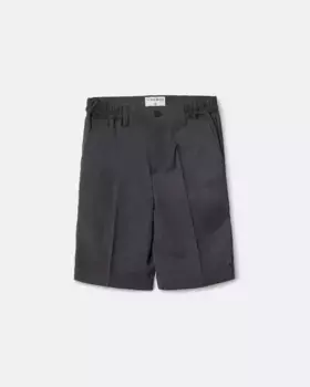 Классические шорты-бермуды для мальчиков из однотонной ткани Silbon, темно-серый