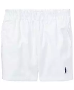 Классические шорты без застежки из твила для маленьких мальчиков Polo Ralph Lauren, белый