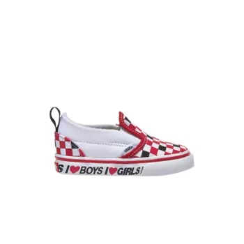 Классические слипоны V для малышей Vans, красный
