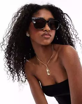 Классические солнцезащитные очки AJ Morgan «кошачий глаз» в черепаховой оправе