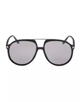 Классические солнцезащитные очки авиаторы в Гаване Tom Ford, черный