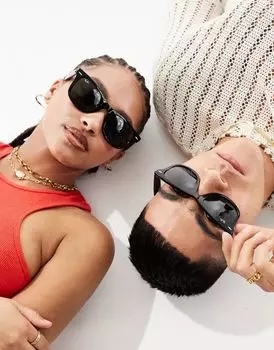 Классические солнцезащитные очки Ray-Ban Wayfarer черного цвета 0RB 2140