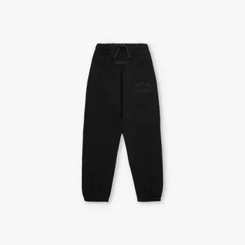 Классические спортивные брюки из хлопковой смеси с двумя накладными карманами на 14-16 лет Fear Of God Essentials, черный