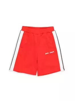 Классические спортивные шорты с логотипом Little Boy's & Boy's Palm Angels, красный