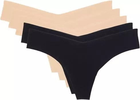 Классические стринги (5 шт.) Commando, цвет Beige/Beige/Beige/Black/Black