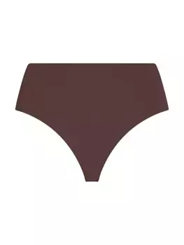 Классические стринги необработанного кроя со средней посадкой Commando, цвет mocha