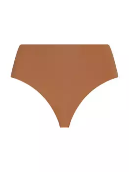 Классические стринги необработанного кроя со средней посадкой Commando, карамель