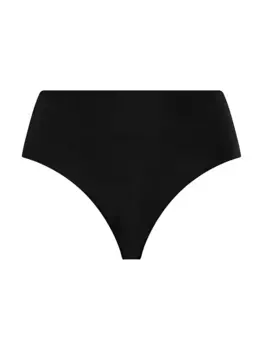 Классические стринги необработанного кроя со средней посадкой Commando, черный