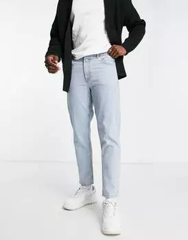 Классические строгие джинсы светлого цвета с эластичной талией ASOS DESIGN
