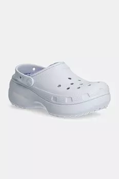 Классические тапочки Clog W на подкладке на платформе Crocs, фиолетовый