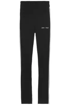 Классические трикотажные спортивные брюки с логотипом Palm Angels, цвет Black & Off White