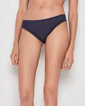 Классические трусики из кружевной ткани Gisela, темно-синий