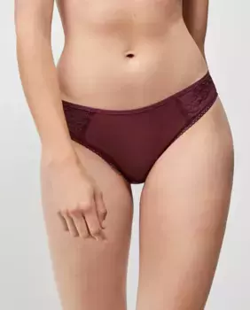 Классические трусики с кружевными деталями Gisela, бордовый