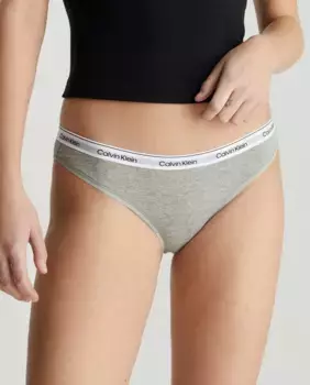 Классические трусики с современным логотипом Calvin Klein, серый