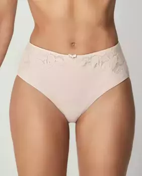 Классические трусики с высокой талией и цветочным кружевом Selmark, цвет Maquillaje
