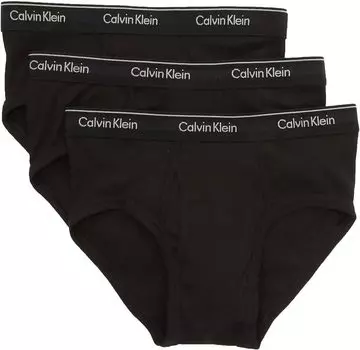 Классические трусы из хлопка (3 шт.) Calvin Klein Underwear, черный
