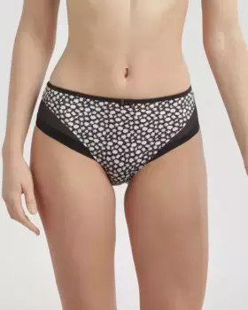 Классические трусы из мягкой микрофибры и сетчатыми деталями Dim, мультиколор