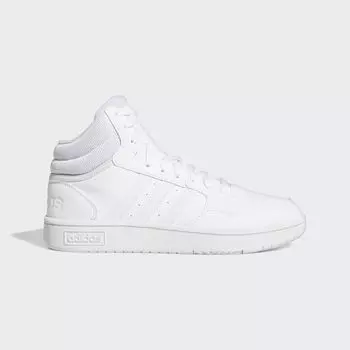 Классические туфли Hoops 3.0 Mid Adidas, цвет Cloud White/Cloud White/Dash Grey