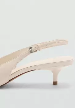 Классические туфли на каблуке Mango, бежевый