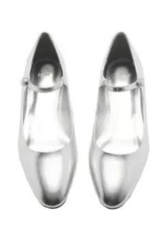 Классические туфли на каблуке NITA Mango, серебристый