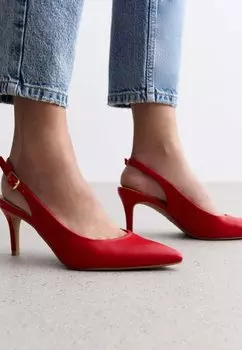 Классические туфли на каблуке POINTED SLINGBACK STILETTO HEEL COURT New Look, красный