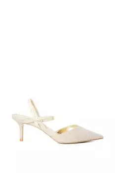 «Классические» туфли на каблуке с ремешками Dune London, металлик