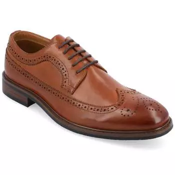 Классические туфли Vance Co. Gordy Wingtip, цвет Cognac