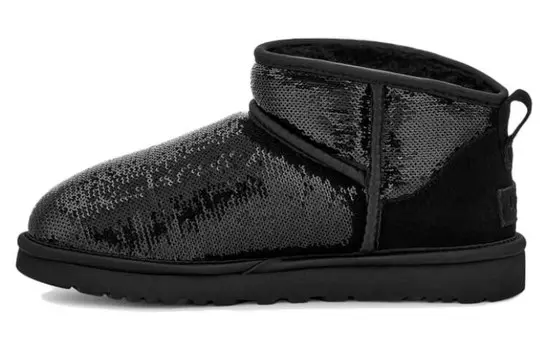 Классические ультра мини-ботинки Mirror Ball черные женские Ugg