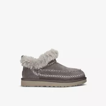 Классические ультрамини-сапожки Alpine из замши с нашивкой-логотипом Ugg, серый