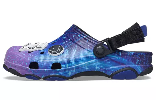 Классические универсальные сабо Space Jam Black Purple Crocs