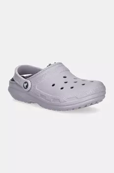 Классические утепленные шлепанцы Crocs, розовый
