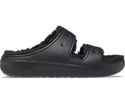 Классические уютные сандалии Cozzzy Crocs мужские, цвет Black / Black