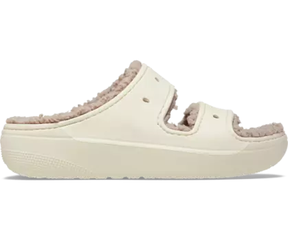Классические уютные сандалии Cozzzy Crocs женские, цвет Bone / Mushroom