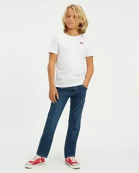 Классические узкие брюки для мальчика темно-синего цвета Levi's, темно-синий