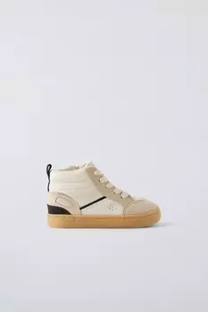 Классические высокие кроссовки ZARA, белый