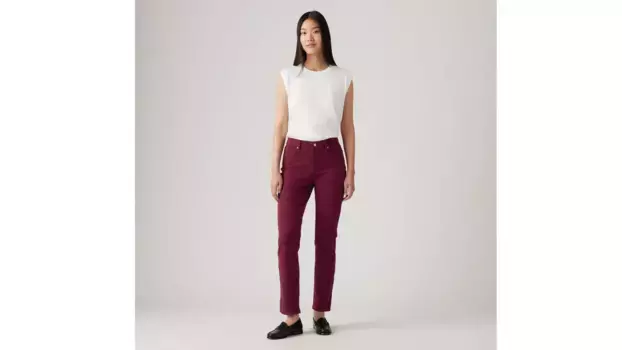 Классические женские джинсы прямого кроя Levi's, красный
