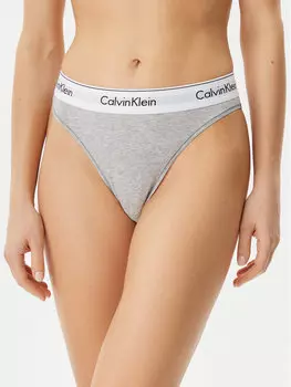 Классические женские трусы с высокой талией LV00QF8319 Calvin Klein Underwear, серый