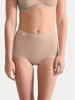 Классические женские трусы с завышенной талией Sloggi, бежевый