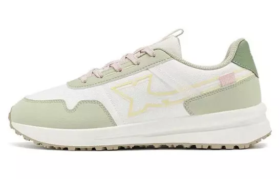 Классические женские туфли 70 Lifestyle с низким верхом, белые/зеленые Xtep