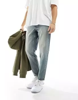 Классические жесткие джинсы ASOS DESIGN в винтажном голубом цвете
