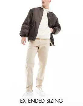 Классические жесткие джинсы цвета экрю ASOS