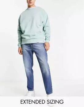 Классические жесткие джинсы темно-синего цвета ASOS